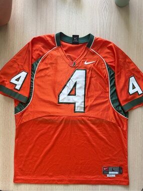 Miami Hurricanes x Nike x Devin Hester #4 tribute orange jersey L Rare